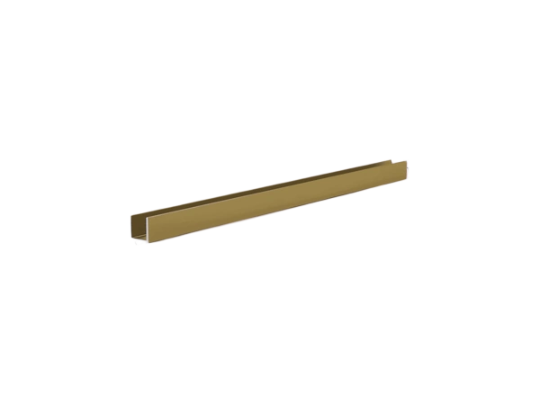 Golden matte aluminum U-channel profile, 5x5mm.